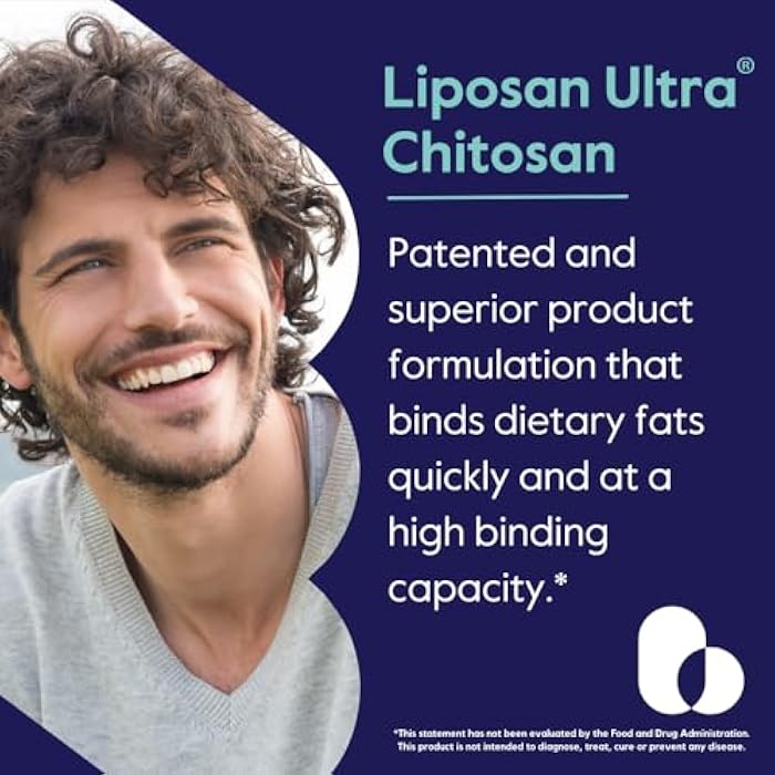 BESTVITE Liposan Ultra Chitosan 500mg (240 Capsules) - Patented Faster Acting Than Regular Chitosan - No Stearates - No Fillers - Image 2