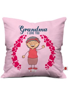 Indigifts Grandparents Special Grandma I Love You Micro Satin, Fibre Cushion Cover with Filler (Pink, 12x12 inch) - pzsku/Z1A25C8A3C1E82ECC3665Z/45/_/1736426582/e6a405da-6b8b-438b-b3df-d8ac292e327a