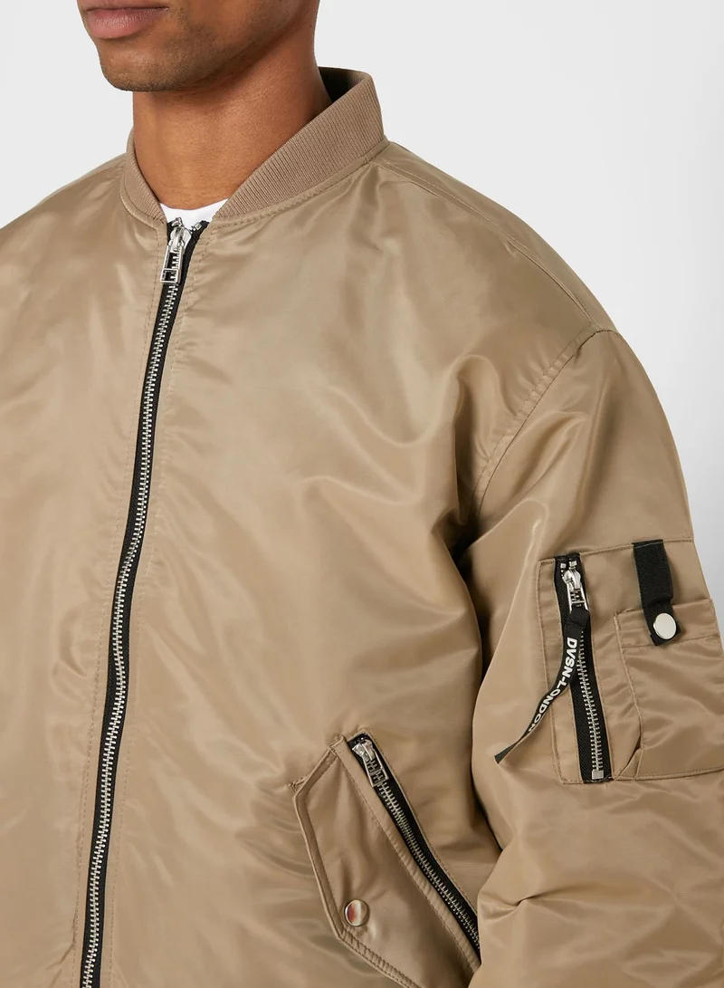 RIVER ISLAND Sleeve Pocket Bomber Jacket