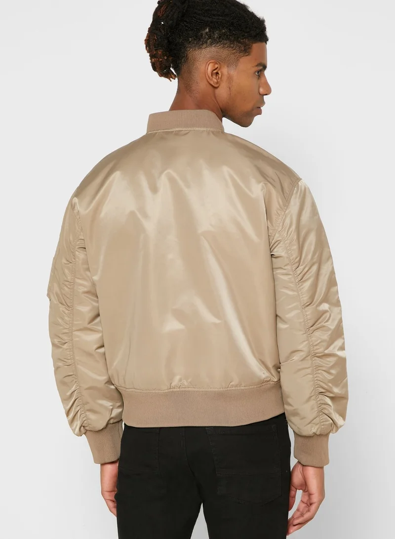 RIVER ISLAND Sleeve Pocket Bomber Jacket