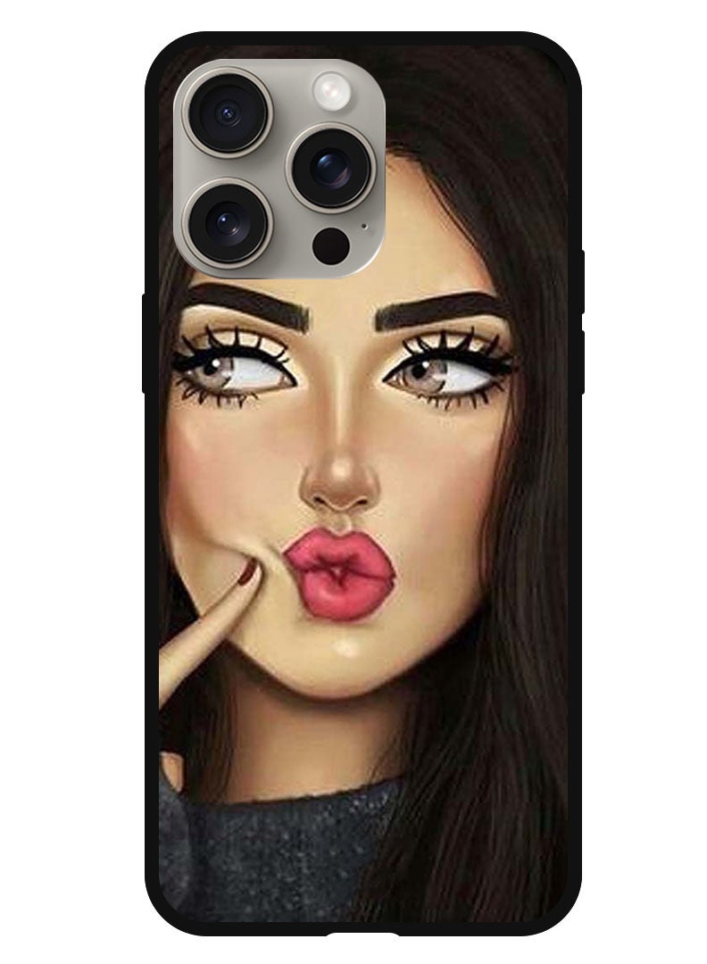 Theodor Protective Case Anti Scratch Shock Proof Bumper Cover For iPhone 15 Pro Dimple Girl - Image 1