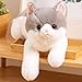 SNOWOLF Microwavable Weighted Stuffed Animals Cat Heating Pad Plushies Grey Cat Heated Plush Toy with Himalayan Salt for Warmth Comfort Cute Soft Kitten Doll Gift for Boys Girls Women 15 LBs - Image 2