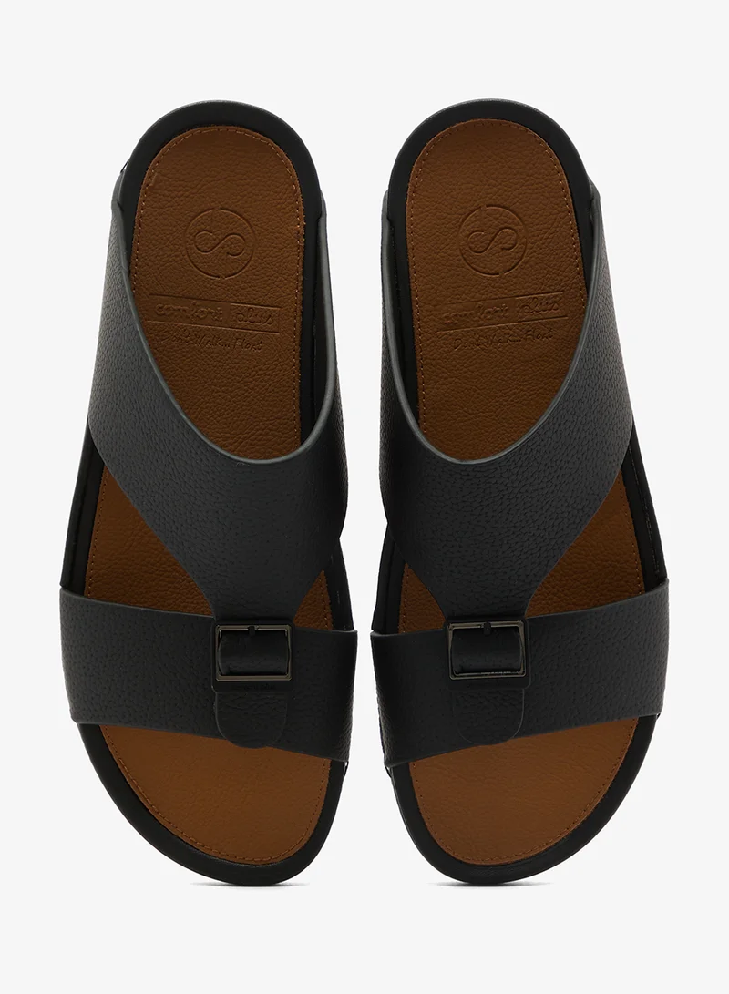 Comfort Plus BLACK Classic Comfort Arabian Sandals for Men | Best Price UAE