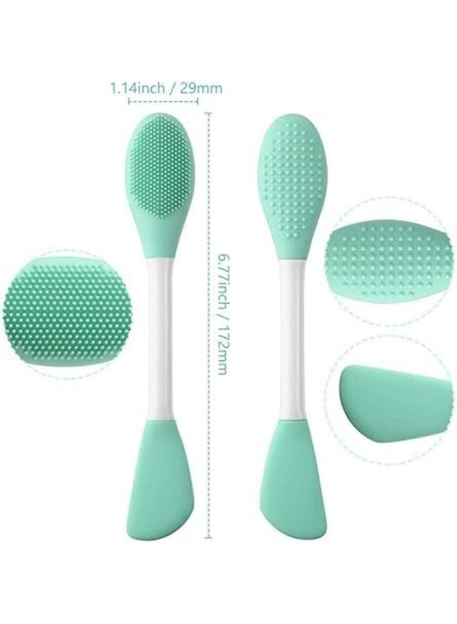 Give Silicone Face Scrub Brush Double Ended - Facial Mask Applicator, Mud Applicator, Gently Exfoliate and Smooth Skin for Smooth and Healthy Skin-One piece- color may vary - Image 5