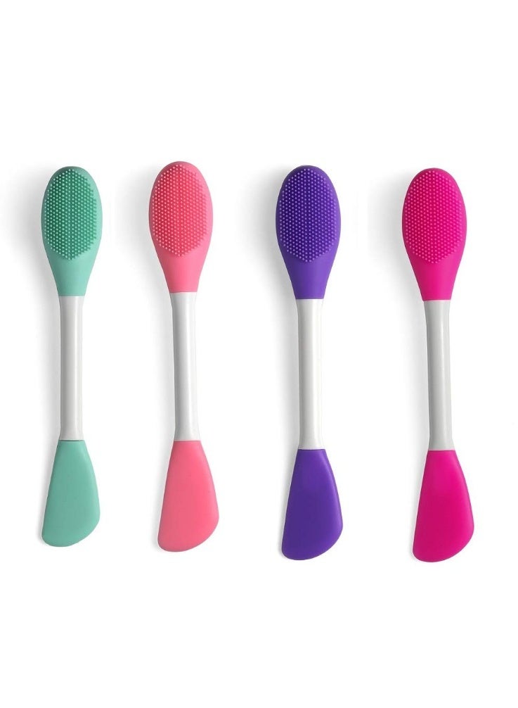 Give Silicone Face Scrub Brush Double Ended - Facial Mask Applicator, Mud Applicator, Gently Exfoliate and Smooth Skin for Smooth and Healthy Skin-One piece- color may vary - Image 1
