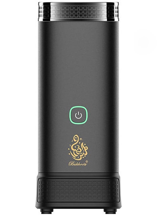 Bukhoon - electric incense burner for car and home use, with a drawer for oud and a USB Type-C port, in black. - Image 1