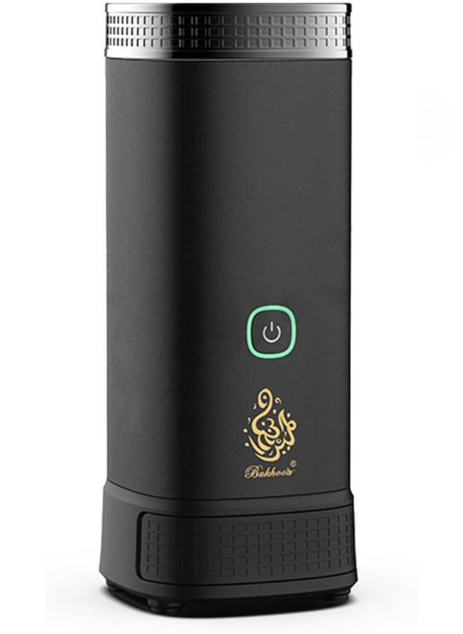 Bukhoon - electric incense burner for car and home use, with a drawer for oud and a USB Type-C port, in black. - Image 1
