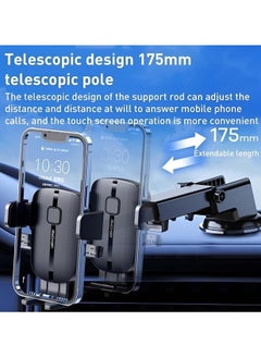 WEKOME Captain SPEED Car Phone Holder - Vacuum Suction Cup, 360° Rotation, Quick Mechanical Linkage Clamp, Durable & Stable Mount for Dashboard and Windshield  - Image 3