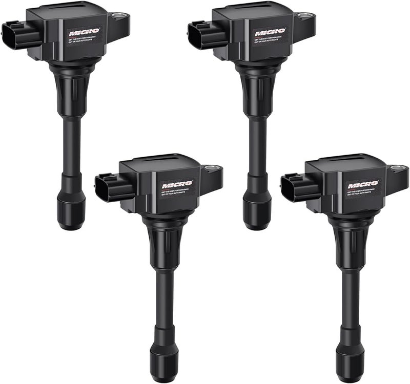 Micro Premium High Performance Ignition Coils for Nissan Altima, Sentra, Cube, Rogue L4 V8 UF549 (Pack of 4) with Dielectric Grease - Image 2