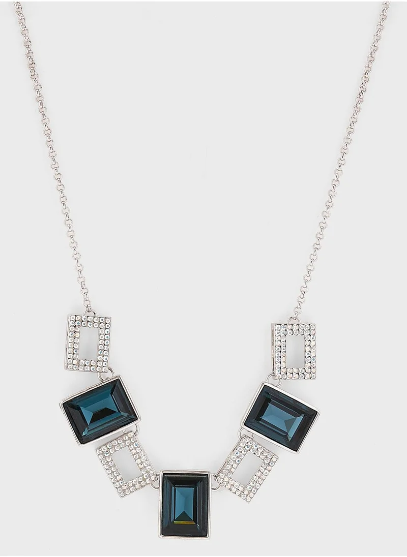 Anita's Rectangular Stone Short Necklace