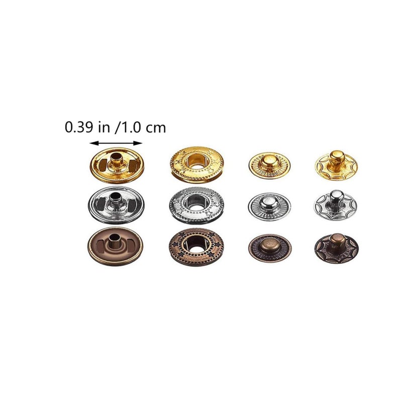 Metal Snap Fasteners Kit 4 Sizes 4 Colors With Press Tools Storage Box For Sewing Crafts Bags Wallets - Image 3