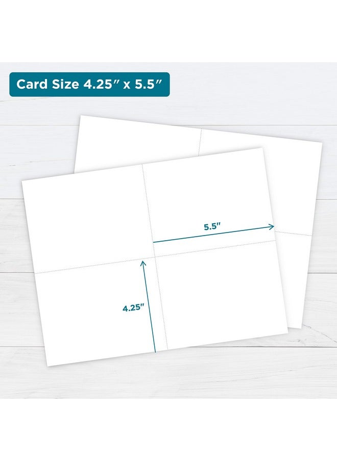 PrintWorks Heavyweight Printable Postcards For Mailings Flashcards And More 67Lb/147Gsm 4 Cards Per Sheet 250 Sheets 1000 Cards Total White (04299) (4.25 X 5.5 Inches Postcard Size)  - Image 3