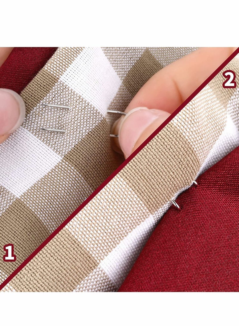 Y&D Sewing U-Pins, 50 Pcs Metal U Pins Needlecrafts Double Blocking Multipurpose Straight for DIY Jewelry Craft Making Fabric Decor (0.91 Inch/0.5cm) - Image 3