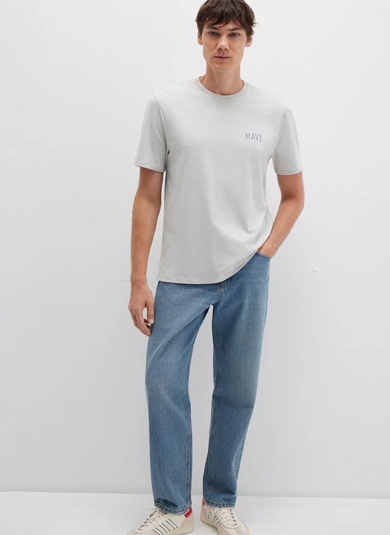 Mavi Logo Crew Neck Regular Fit T-Shirt