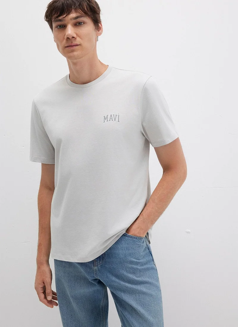 Mavi Logo Crew Neck Regular Fit T-Shirt