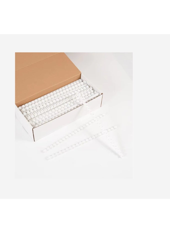 Kalon 10MM Plastic Spiral Binding Ring White 21 holes For A4 Book and Notebook,Paper Office & School Pack Of 100Pcs  - Image 1