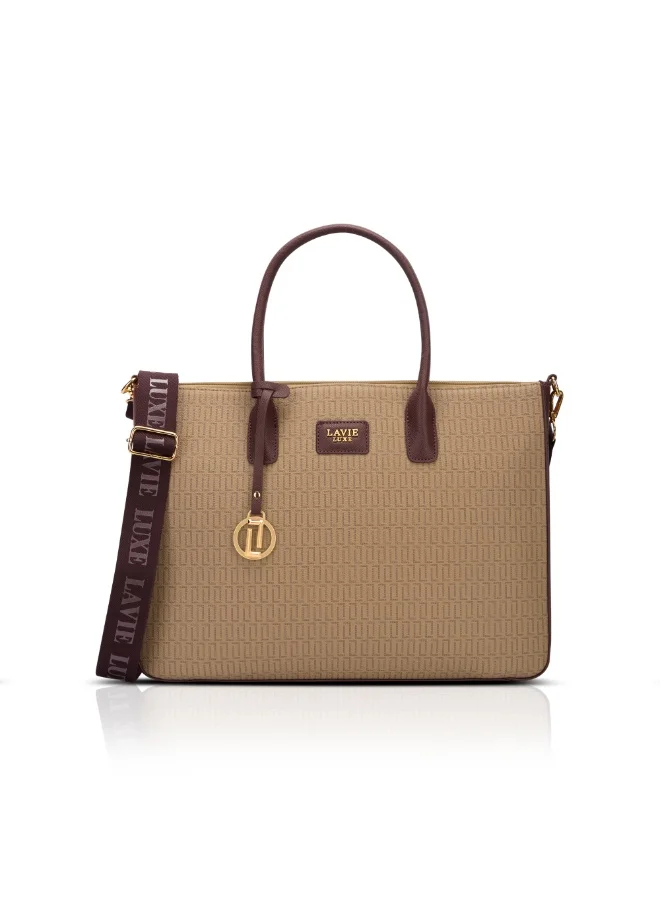 Lavie Luxe Mono Raily25 Pro Women's handbag (Coffee)