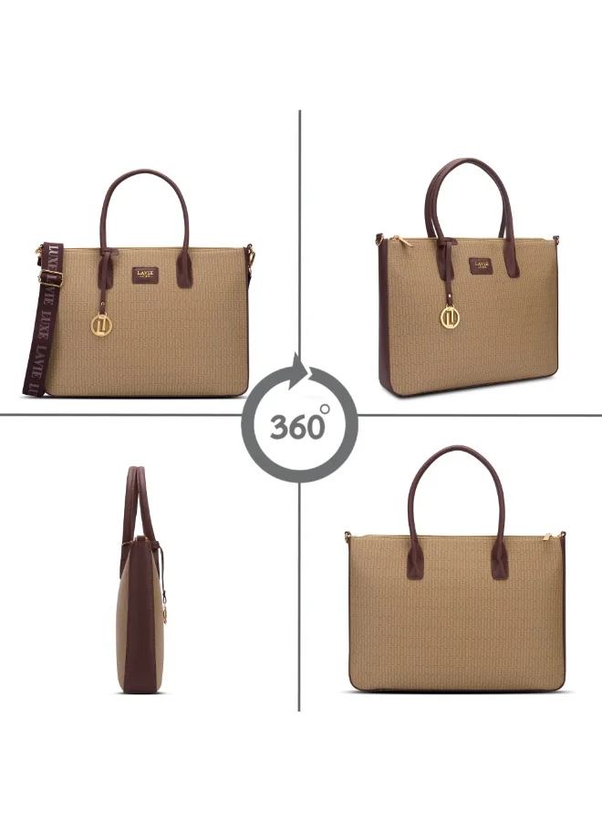 Lavie Luxe Mono Raily25 Pro Women's handbag (Coffee)