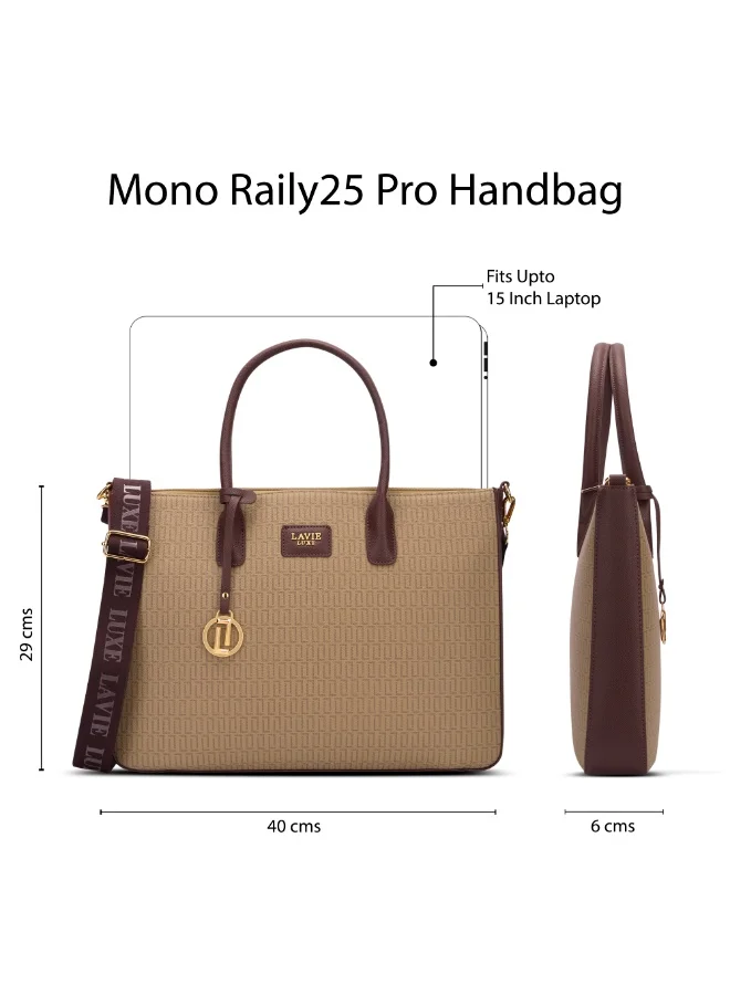 Lavie Luxe Mono Raily25 Pro Women's handbag (Coffee)