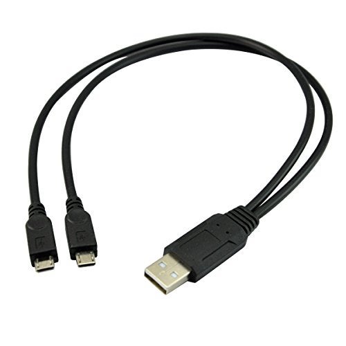 UCEC Dual Micro USB Splitter Charge Cable Power up to Two Micro USB Devices at Once from a Single USB Port (1pack) - Image 1