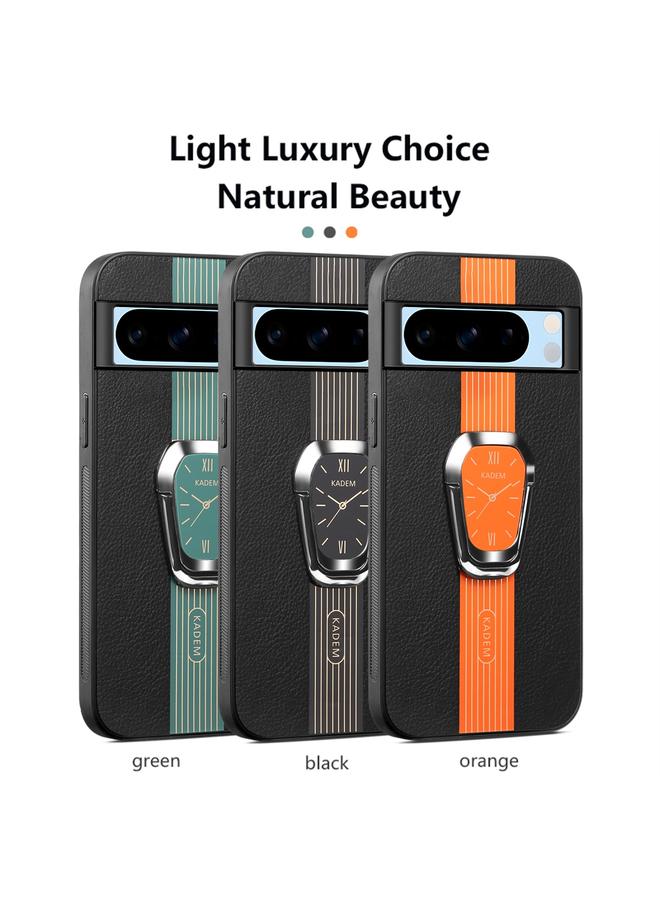 The Bros Case Cover For Google Pixel 6a Magnetic Litchi Leather Back Phone Case Cover with Holder - Image 2