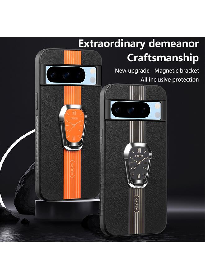 The Bros Case Cover For Google Pixel 6a Magnetic Litchi Leather Back Phone Case Cover with Holder - Image 3