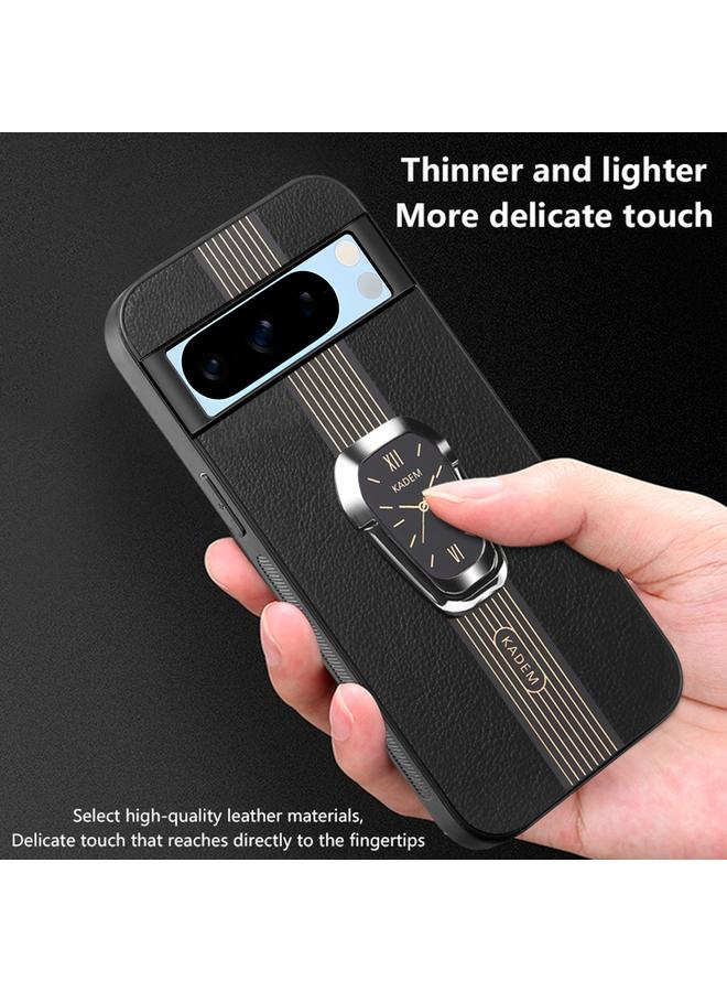 The Bros Case Cover For Google Pixel 6a Magnetic Litchi Leather Back Phone Case Cover with Holder - Image 4