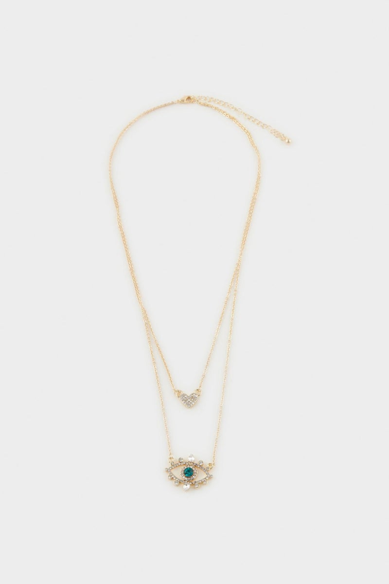 DeFacto Multicolour Woman Woman Gold 2 Piece Necklace Casual - Image 2