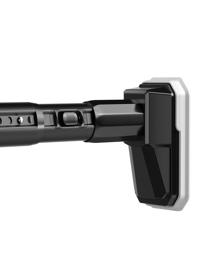 MEXAU 41 to 185 Inch Tension Curtain Rod No Drill Black Shower Curtain Rod Extra Long Heavy Duty Tension Rod for Windows, Patio, Bathroom - Renter Friendly Adjustable Curtain Rods - Image 1