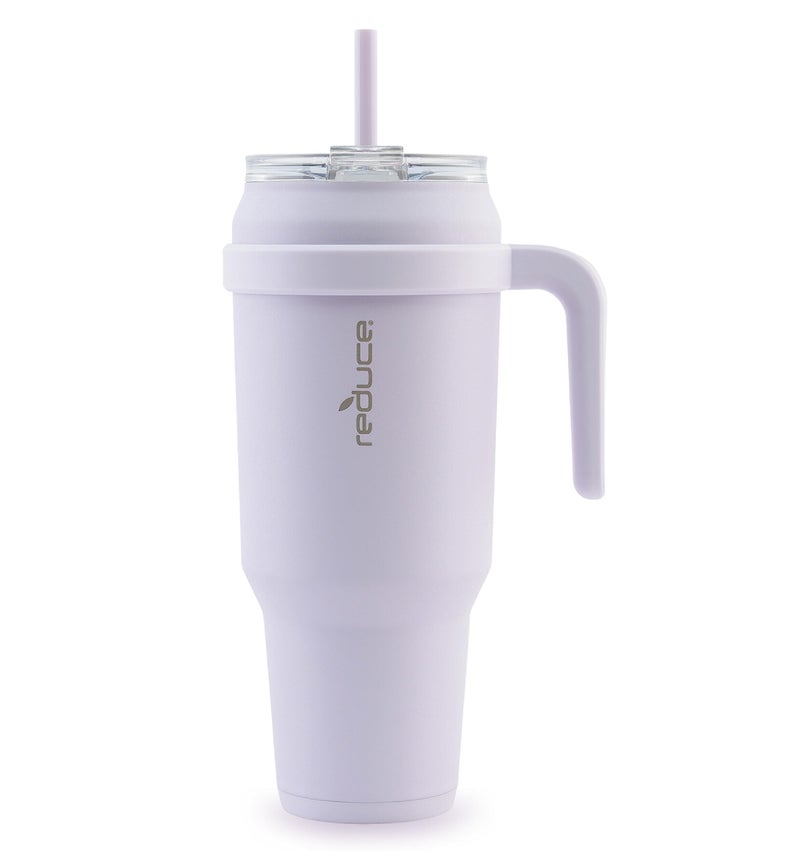 REDUCE 50 oz Stainless Steel Tumbler with Handle-Dual-Wall Vacuum Insulated Travel Mug  Sweat-Proof Lid & Reusable Straw-Keeps Drinks Cold for 24 Hrs  Fits Cupholders  Dishwasher Safe-Gentle Lavender - Image 1