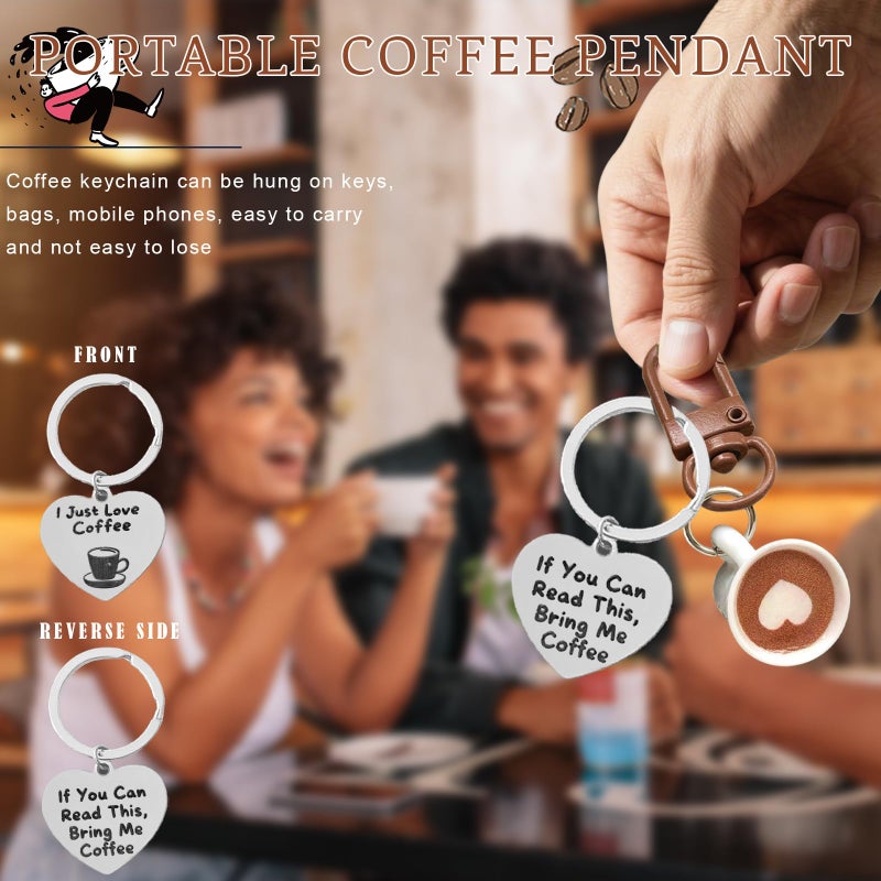 Werncy Coffee keychain takeaway bag charm is a great gift for family and friends who love coffee - Image 3