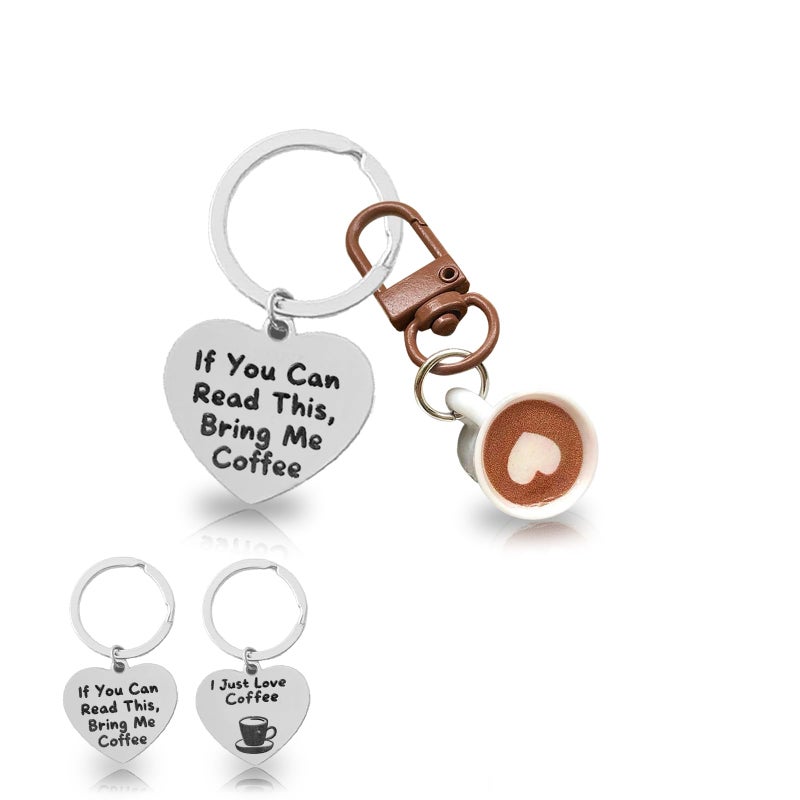 Werncy Coffee keychain takeaway bag charm is a great gift for family and friends who love coffee - Image 1