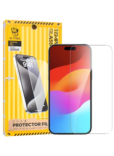 شاشة حماية لموبايل ايفون 11 برو ماكس / و آيفون اكس ماكس (iPhone 11 Pro Max / Xs Max) طبقة من الزجاج المقوى بدون حواف سوداء, حماية كاملة لشاشة هاتفك ضد الكسر و التوهج من S-TOP