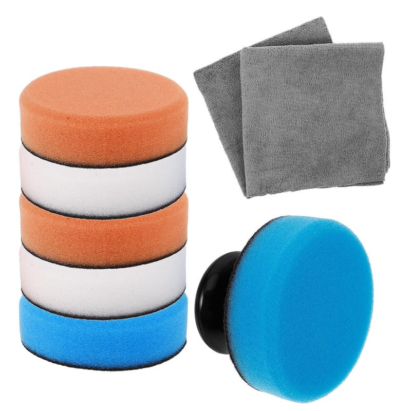 9pcs Car Polishing Pad Kit Replaceable Sponge Buffing Pads for Auto Detailing and Wax Application - Image 2