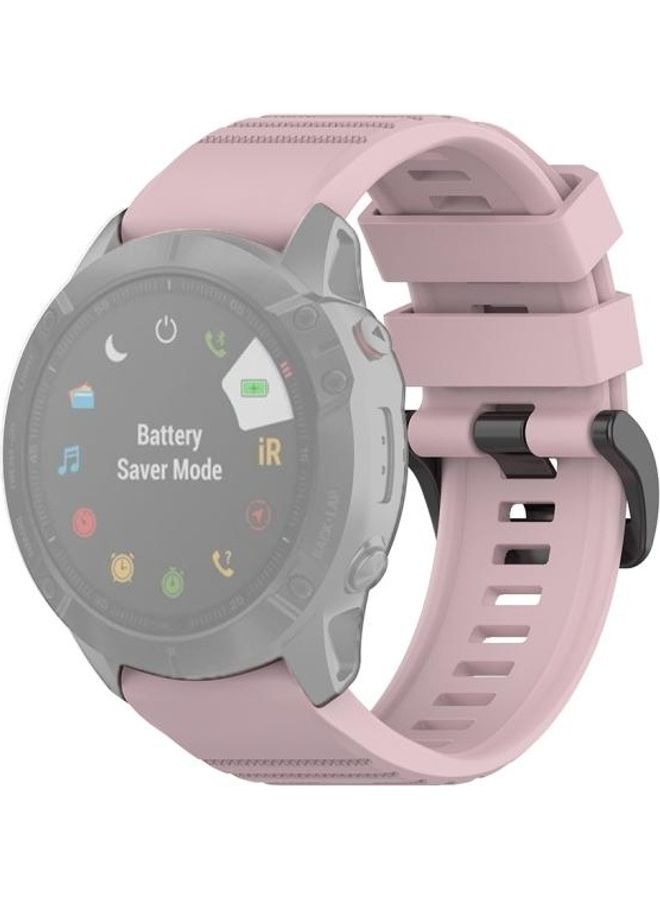 NIBEMINENT Quick Release Official Texture Wrist Strap For Garmin Fenix 6X 26mm Rose Pink - Image 1