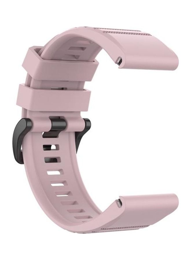 NIBEMINENT Quick Release Official Texture Wrist Strap For Garmin Fenix 6X 26mm Rose Pink - Image 4