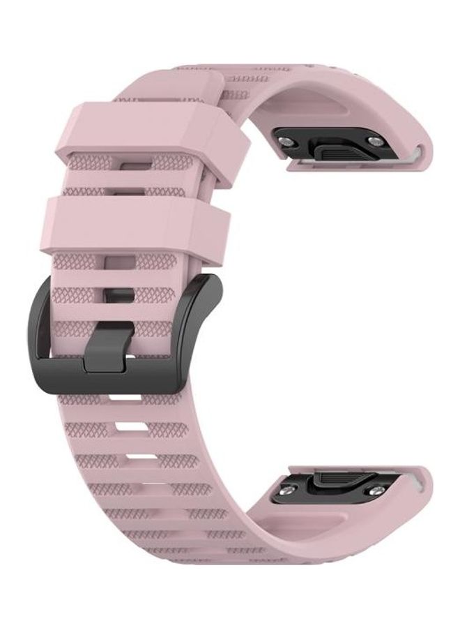 NIBEMINENT Quick Release Official Texture Wrist Strap For Garmin Fenix 6X 26mm Rose Pink - Image 3