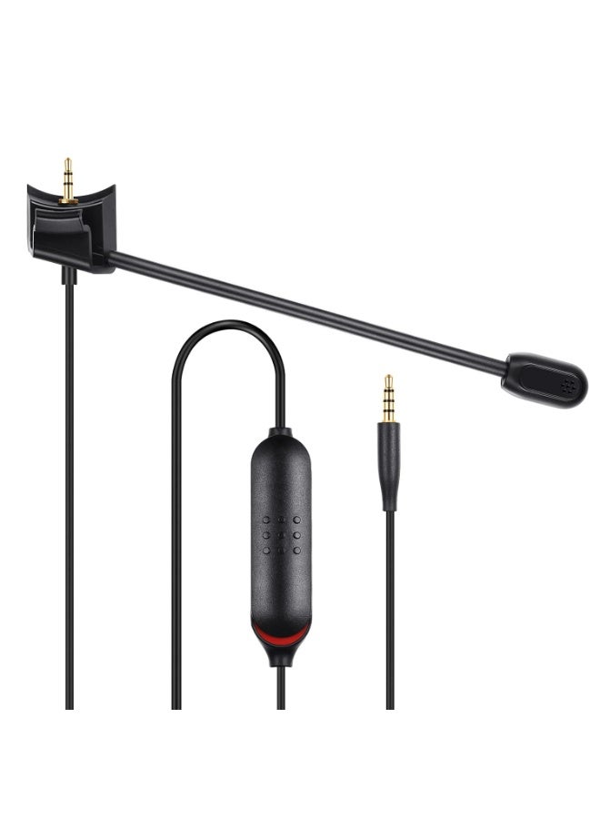 استبدال الميكروفون القابل للفصل لـ Bose QuietComfort 35 II (QC35 II) و Quiet Comfort 35 (QC35) سماعات الرأس ، ميكروفون الألعاب بوم مع مفتاح الصمت لـ Xbox One ، PS4 ، PS5 ، PC - Image 1