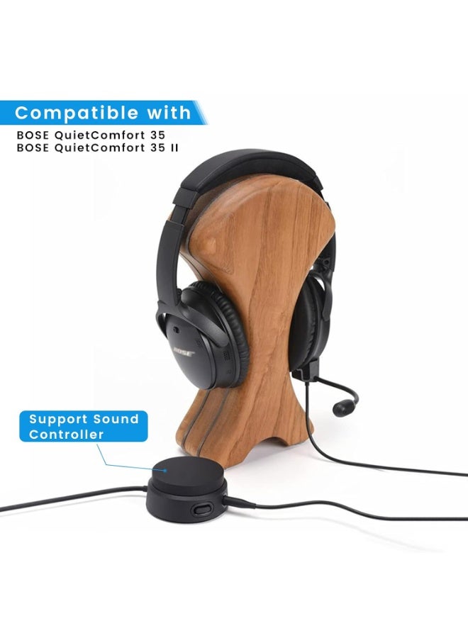 استبدال الميكروفون القابل للفصل لـ Bose QuietComfort 35 II (QC35 II) و Quiet Comfort 35 (QC35) سماعات الرأس ، ميكروفون الألعاب بوم مع مفتاح الصمت لـ Xbox One ، PS4 ، PS5 ، PC - Image 2