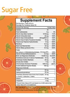Sugar Free Liquid Multivitamin Lustriva® Hair Growth for Women| Biotin 10000mcg | Vitamin D, B |Clinically Tested for Thicker Hair, Wrinkles, Fine Lines, Skin Care| Ages 18 | 15.22 Fl Oz  - Image 2