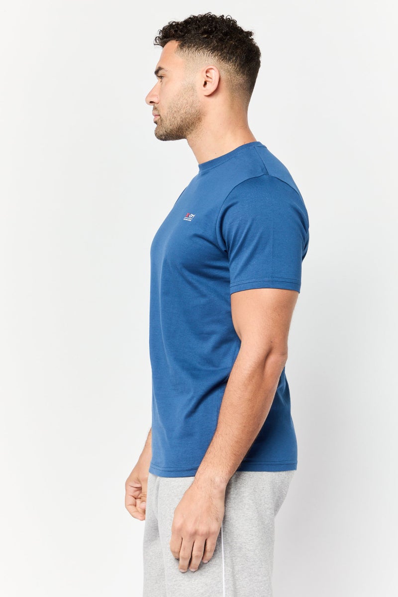 RBX Men Sportswear Fit Short Sleeve Outdoor T-Shirt, Dark Blue  - Image 3