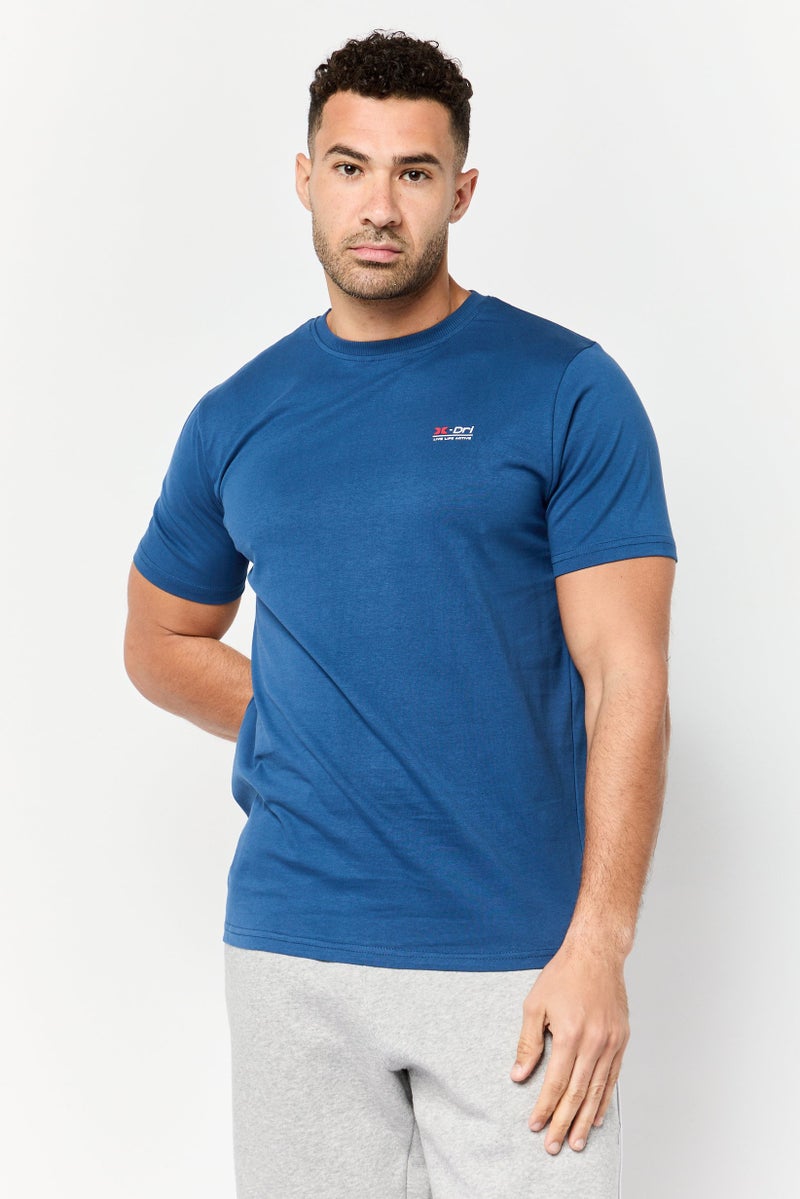 RBX Men Sportswear Fit Short Sleeve Outdoor T-Shirt, Dark Blue  - Image 1