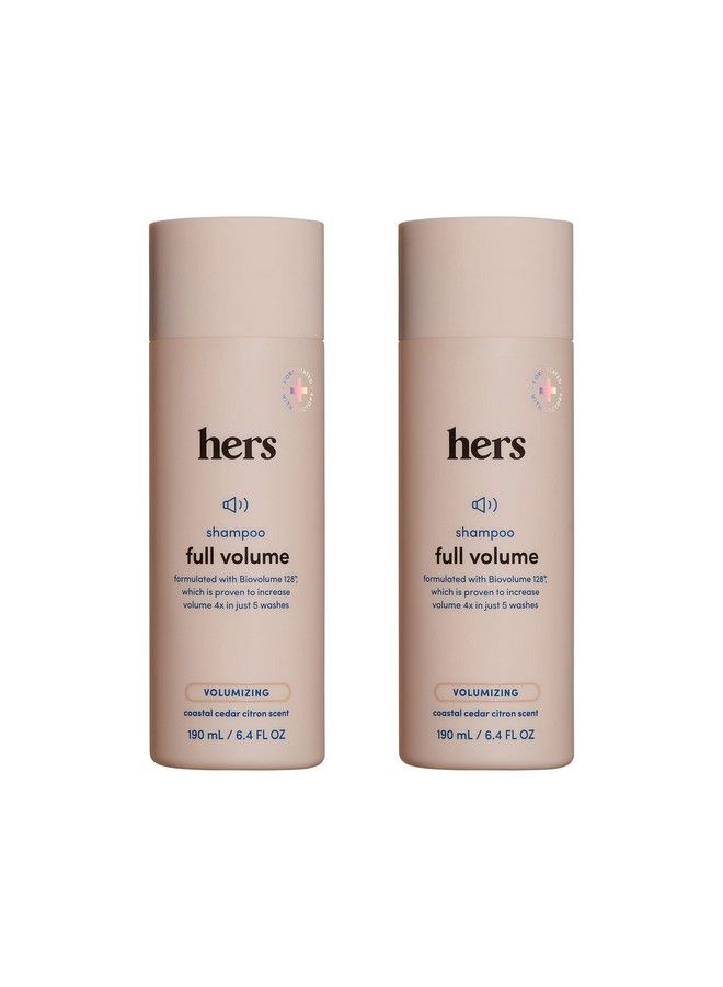 HIMS & HERS Hers Full Volume Shampoo 2 Pack Volumizing Shampoo For Women Soft Cedar & Citron Women Natural Shampoo Adds Volume Shine & Bounce 2 X 6.4 Fl Oz - Image 2