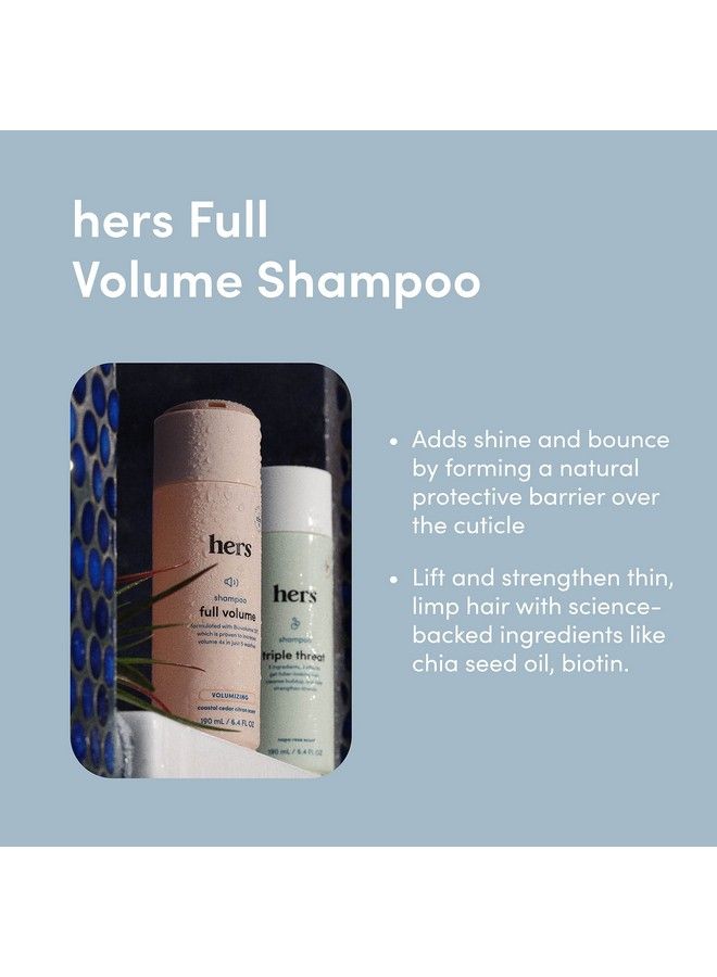 HIMS & HERS Hers Full Volume Shampoo 2 Pack Volumizing Shampoo For Women Soft Cedar & Citron Women Natural Shampoo Adds Volume Shine & Bounce 2 X 6.4 Fl Oz - Image 4