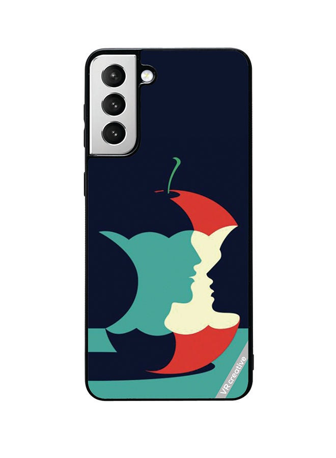 VR CREATIVE Protective Case Cover For Samsung Galaxy S22 Plus 5G Eaten Apple Design Multicolour - Image 1