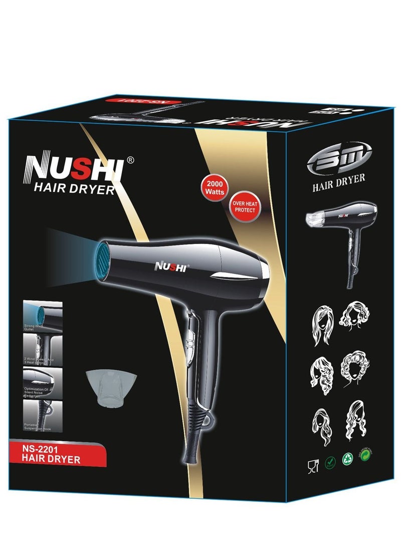 NUSHI - PROFESSIONAL HAIR DRYER 2000 W - Image 1