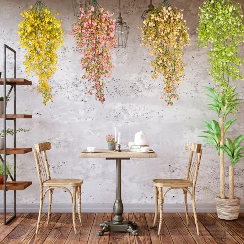 Tdas Plastic Artificial Hanging Plants Leaves Ivy Garlands Plant Greenery Vine Creeper Home Decor Door Wall Balcony Decoration Party Festival Craft (Design1-1 Pcs) - Image 5