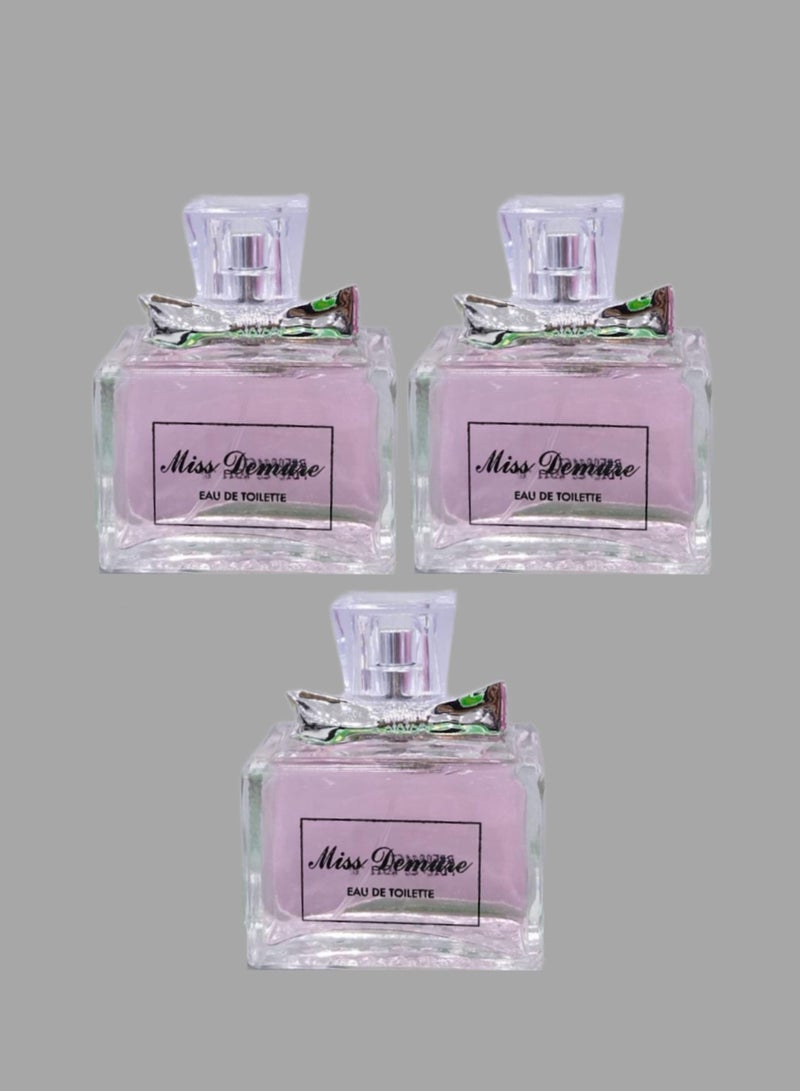 تي أر آي 3 قطع عطر مس ديمور 100 مل EDT - Image 1