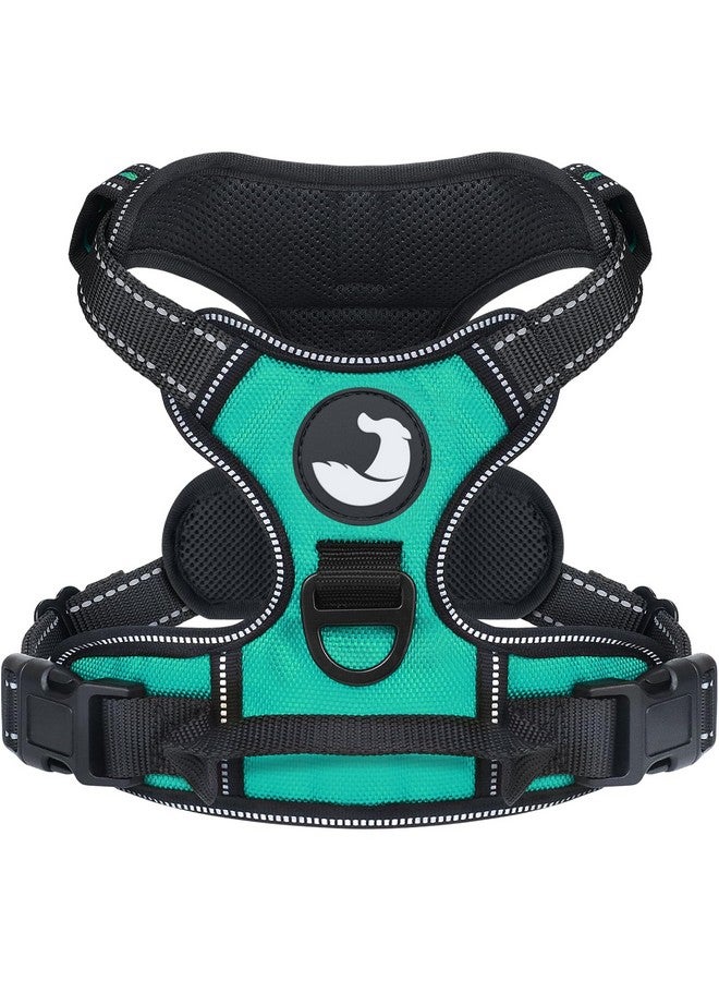 Joytale No Pull Dog Harness Medium Sized Dog, Reflective Pet Vest with Front Clip, Adjustable Soft Padded Harnesses with Easy Control Handle for Training and Walking, Teal, M - Image 1