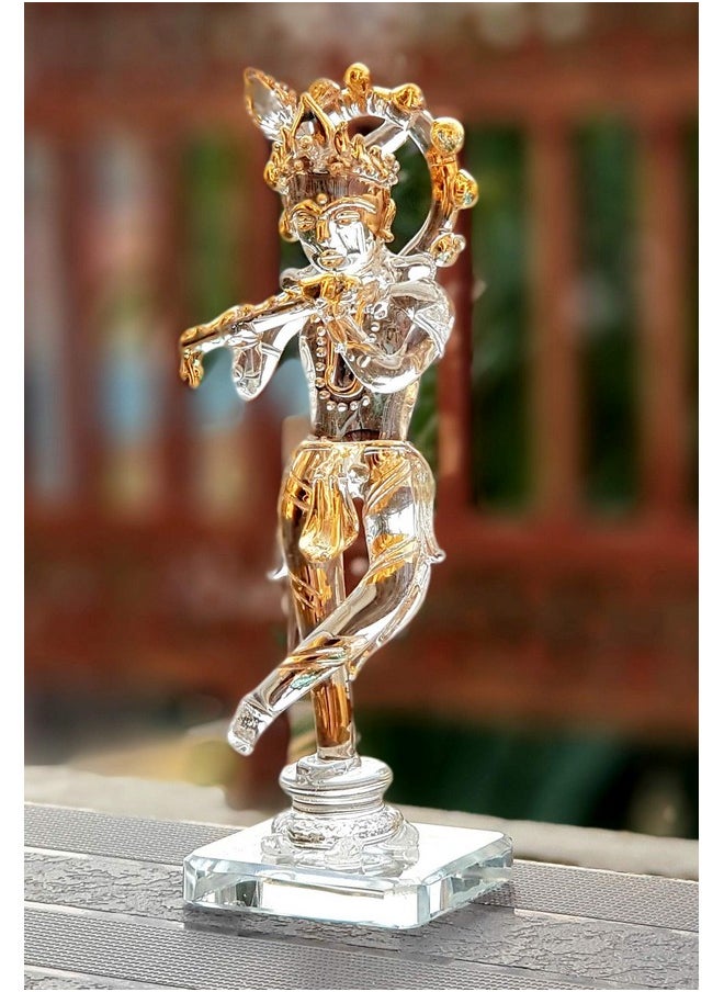 ESPLANADE eSplanade Krishna Kishan Murti Idol Statue Sculpture (5.25") | Crystal Glass  - Image 2